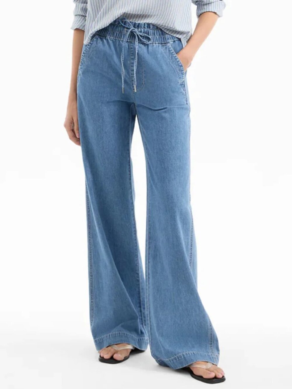 Veronica Beard Dunford Drawstring Jeans Size 6